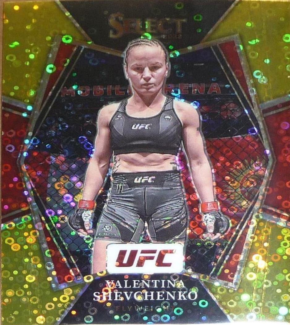 Valentina Shevchenko 2022 Panini Select UFC Octagonside #251 Gold Disco
