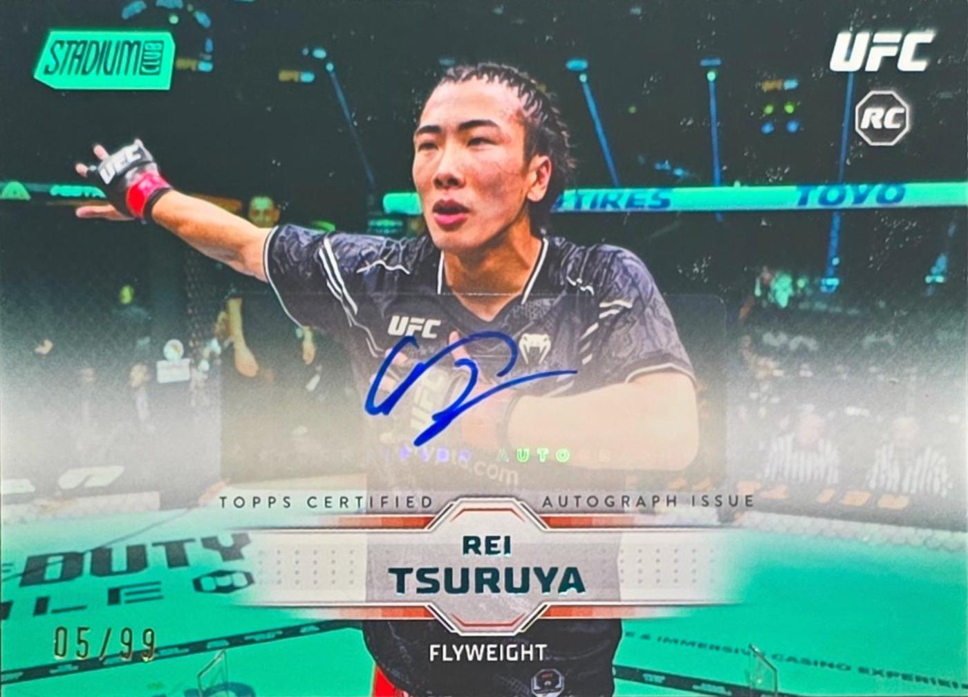 Rei Tsuruya 2026 Topps Stadium Club UFC Base Autographs #BAV-RTA Turquoise