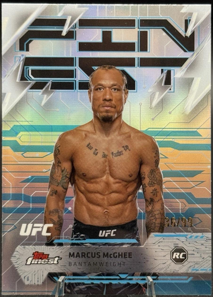 Marcus McGhee 2025 Topps Finest UFC Base Rare #229 Blue Refractor