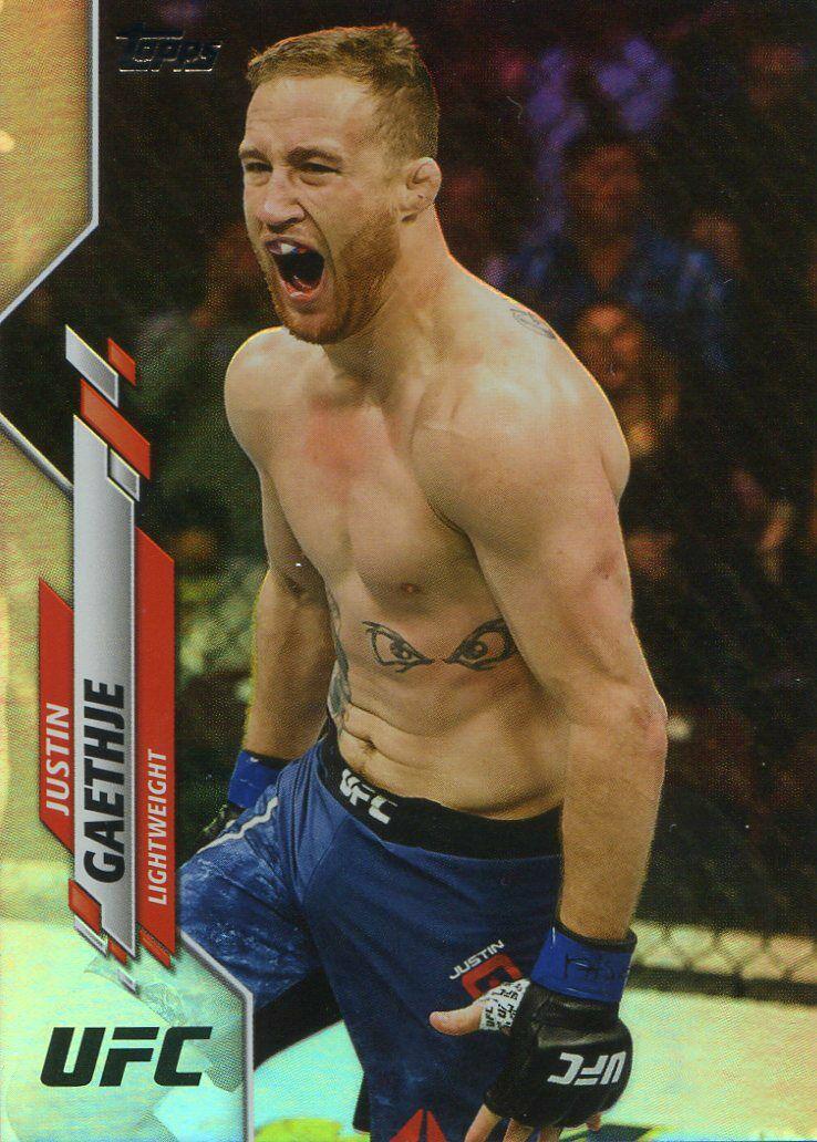 Justin Gaethje 2020 Topps UFC Base #35 Rainbow Foil