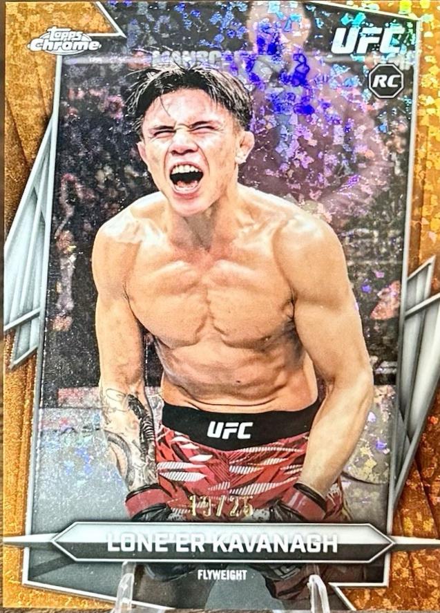 Lone'er Kavanagh 2026 Topps Chrome UFC Base #151 Orange Mini Diamonds Refractor