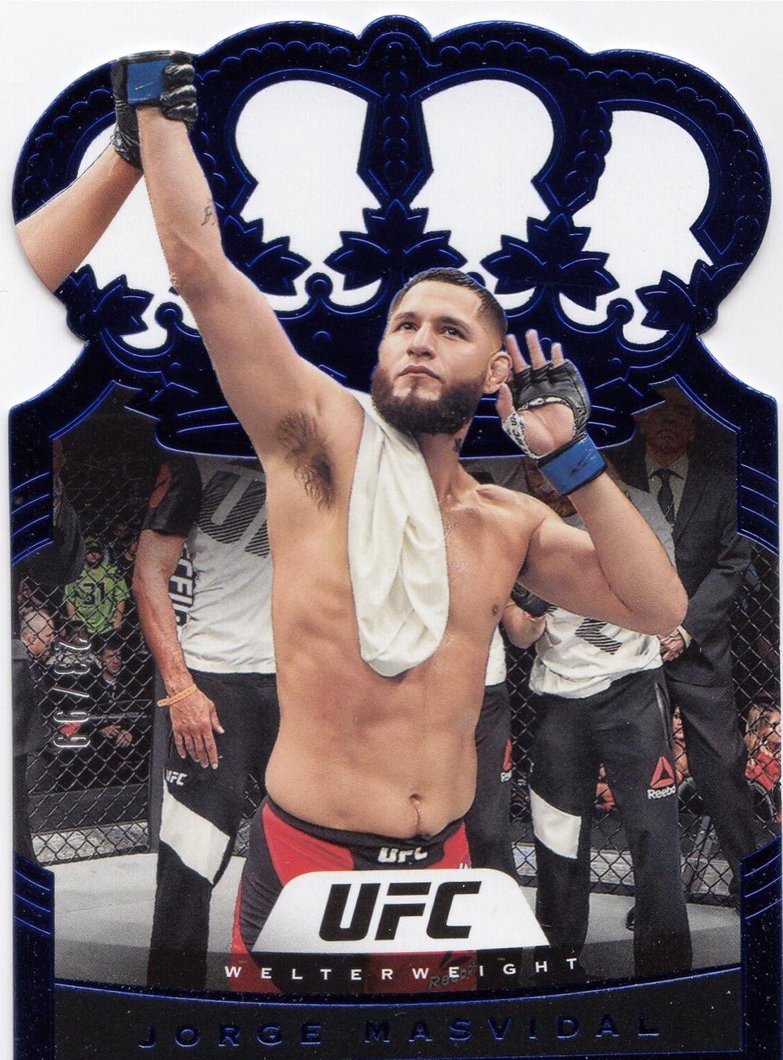 Jorge Masvidal 2021 Panini Chronicles UFC Base Crown Royale #17 Blue