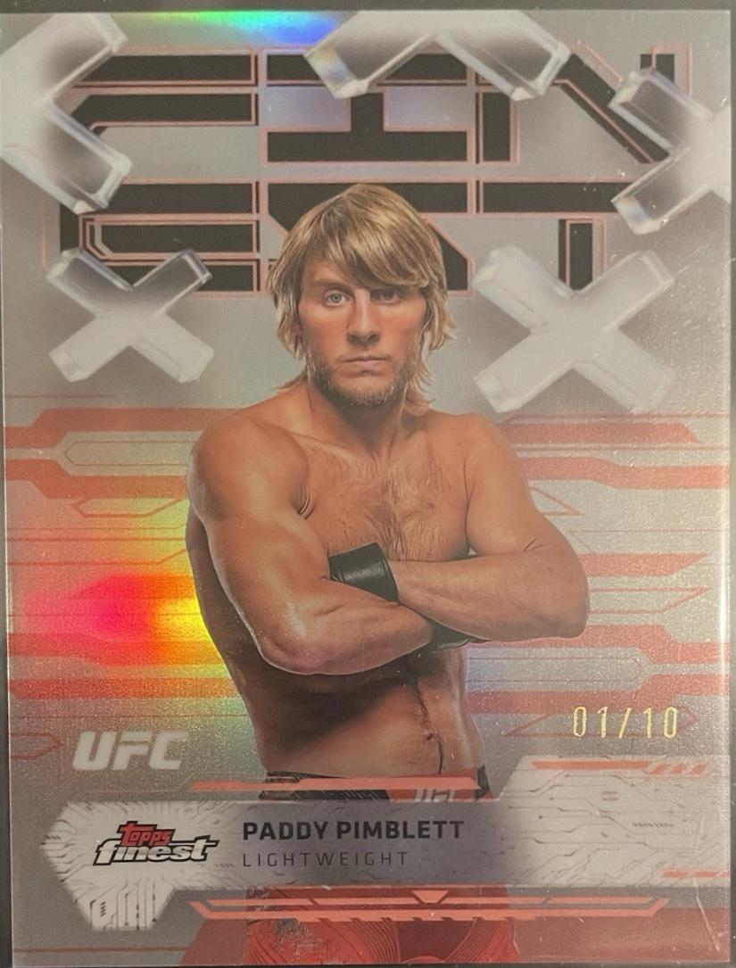 Paddy Pimblett 2025 Topps Finest UFC Base Common #10 Red Refractor
