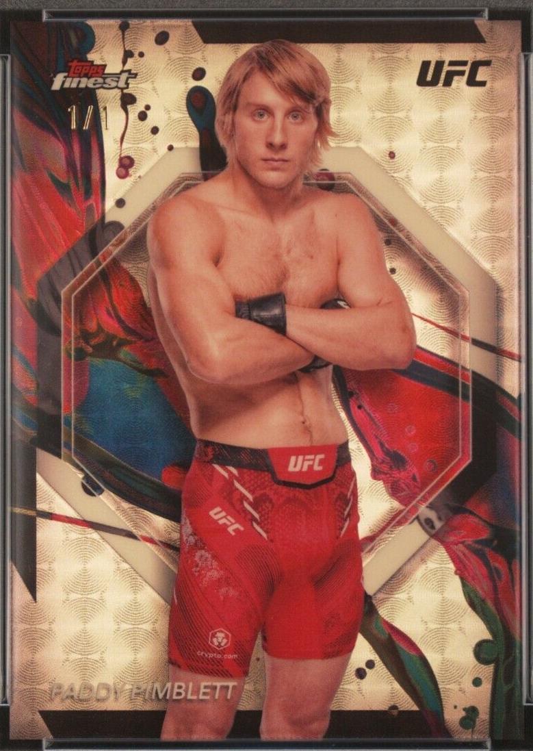 Paddy Pimblett 2024 Topps Finest UFC Base Common #8 Superfractor