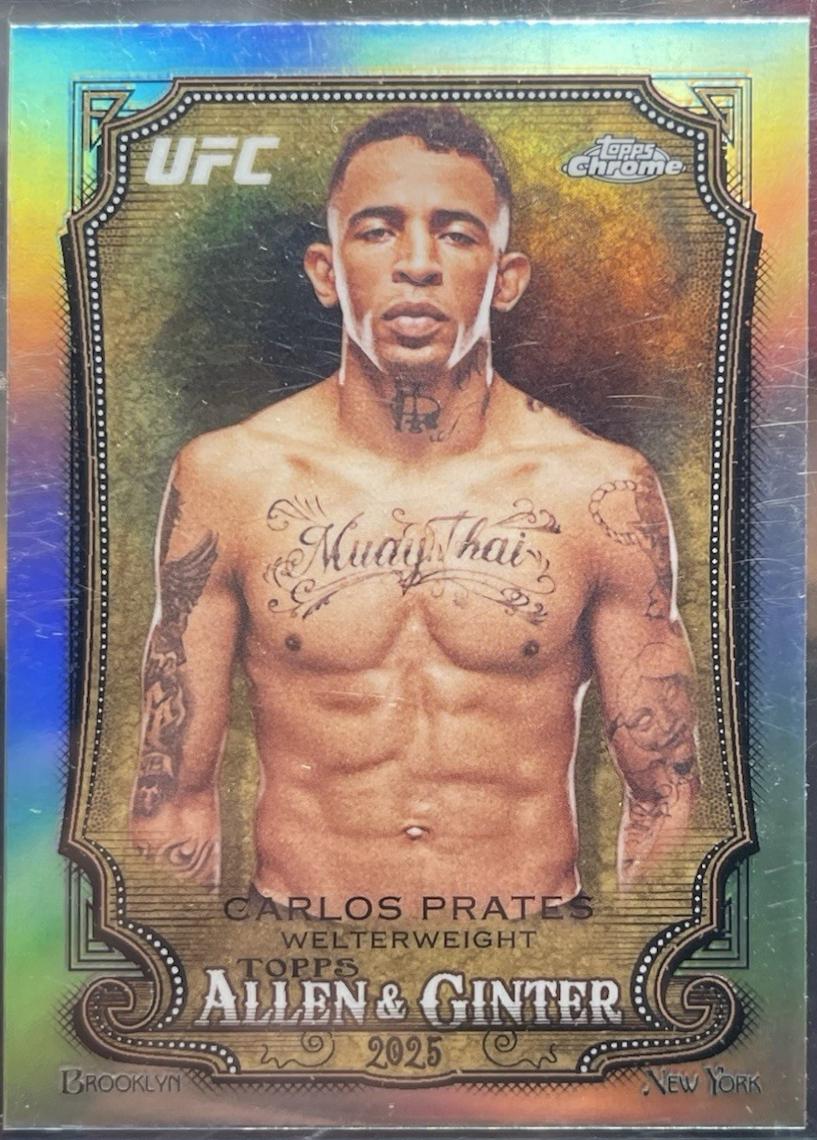 Carlos Prates 2026 Topps Chrome UFC Allen & Ginter #AG-11 Refractor