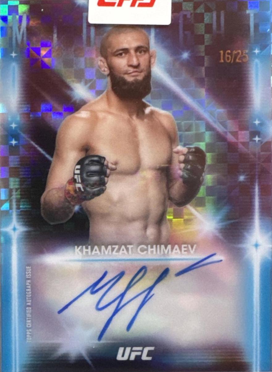 Khamzat Chimaev 2025 Topps Midnight UFC Glimmer Graphs #GRG-KC Moonrise
