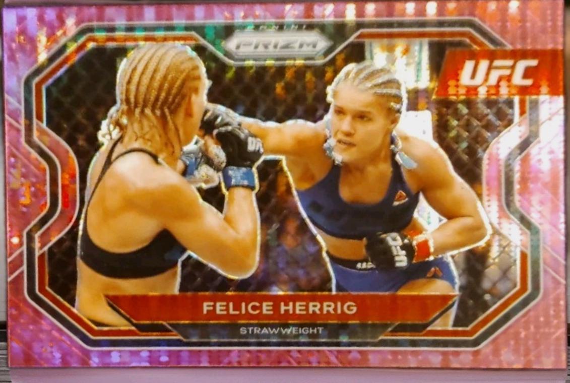 Felice Herrig 2021 Panini Prizm UFC Base #148 Pink Pulsar