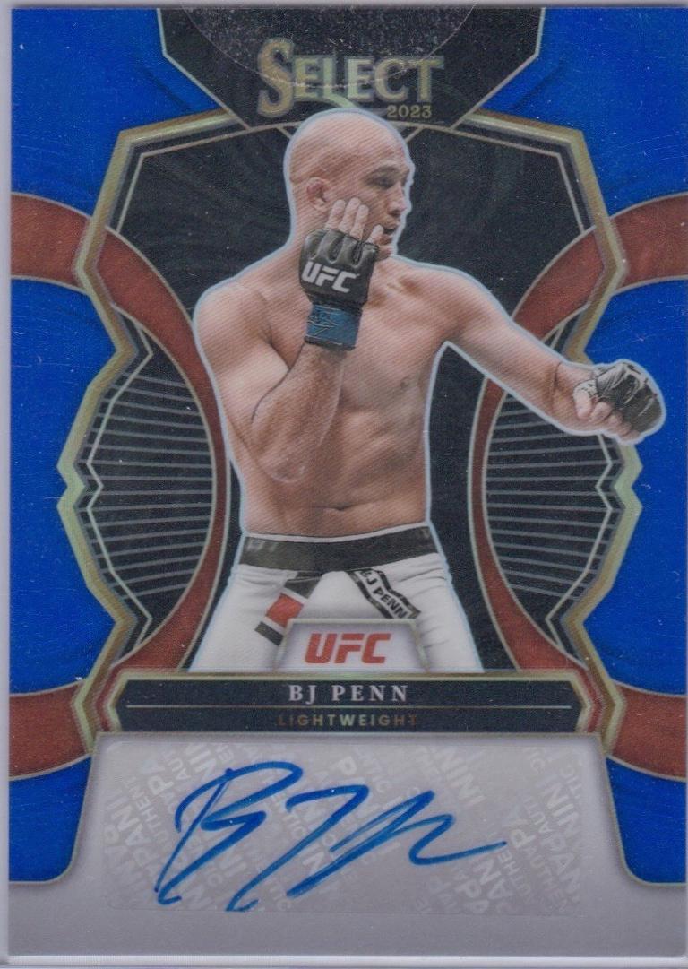 BJ Penn 2023 Panini Select UFC Signatures #24 Blue