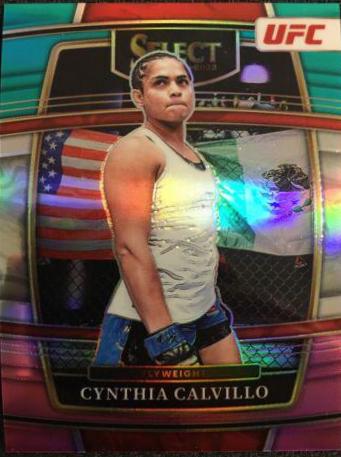 Cynthia Calvillo 2022 Panini Select UFC Concourse #70 Teal and Pink