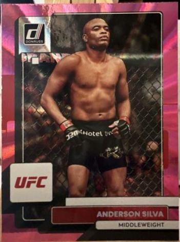 Anderson Silva 2023 Panini Donruss UFC Base #181 Pink Laser