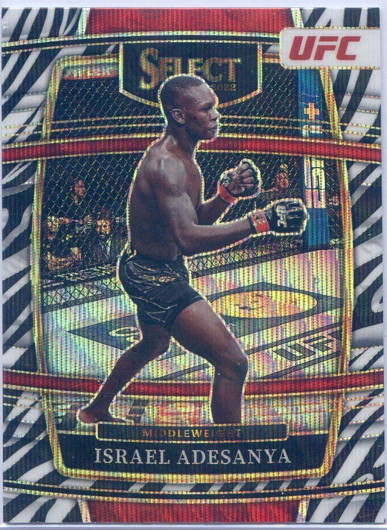 Israel Adesanya 2022 Panini Select UFC Concourse #25 Zebra