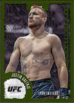 Justin Gaethje 2025 Topps Finest UFC Intimidators #IT-22 Superfractor