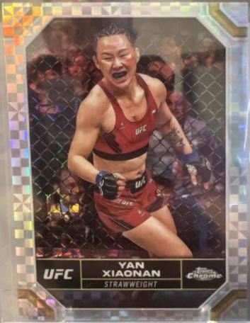 Yan Xiaonan 2024 Topps Chrome UFC Base #198 X-Fractor
