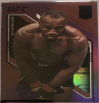 Kamaru Usman 2021 Panini Chronicles UFC Base XR #188 Purple