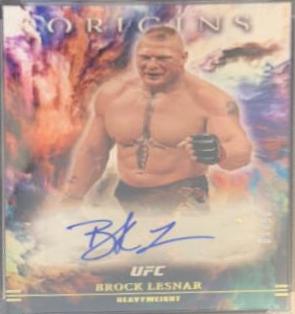 Brock Lesnar 2021 Panini Chronicles UFC Origins Autographs #1 Red