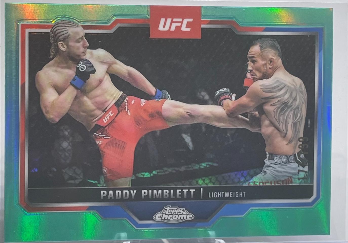 Paddy Pimblett 2025 Topps Chrome UFC Base #177 Green Refractor