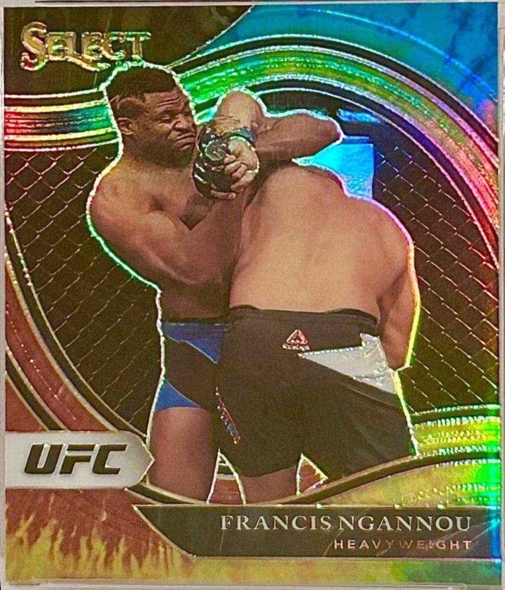 Francis Ngannou 2021 Panini Select UFC Octagonside #299 Tie Dye