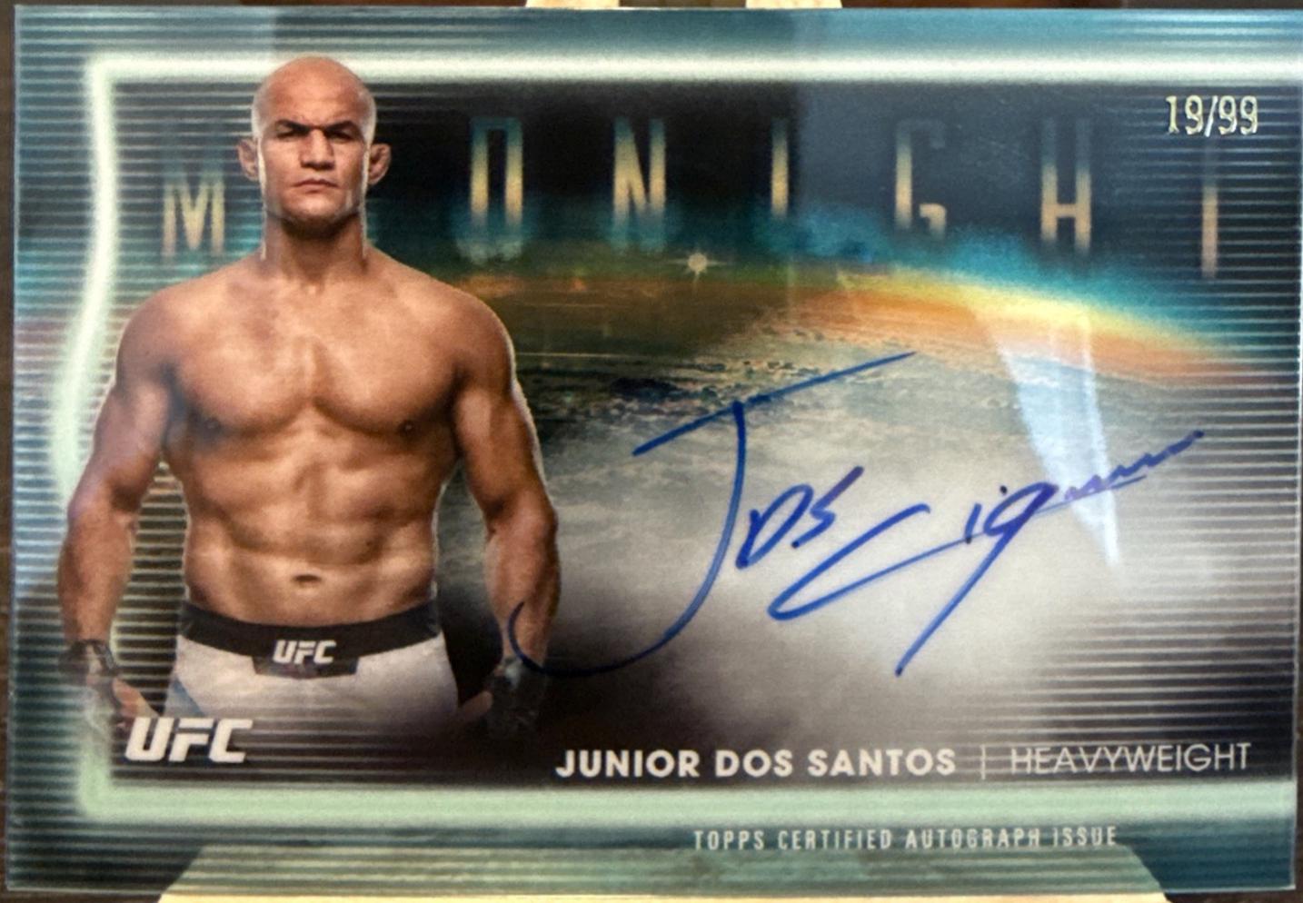 Junior Dos Santos 2025 Topps Midnight UFC Horizon Signatures #HNS-JD Twilight