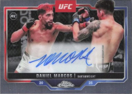 Daniel Marcos 2025 Topps Chrome UFC Chrome Rookie Autographs #CRA-DM Gold Refractor