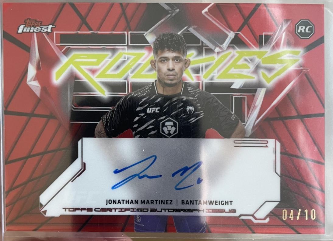 Jonathan Martinez 2025 Topps Finest UFC Finest Rookie Autographs #FRA-JM Superfractor