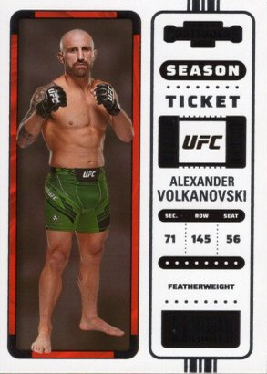 Alexander Volkanovski 2023 Panini Chronicles UFC Base Contenders Season Ticket #109 Green