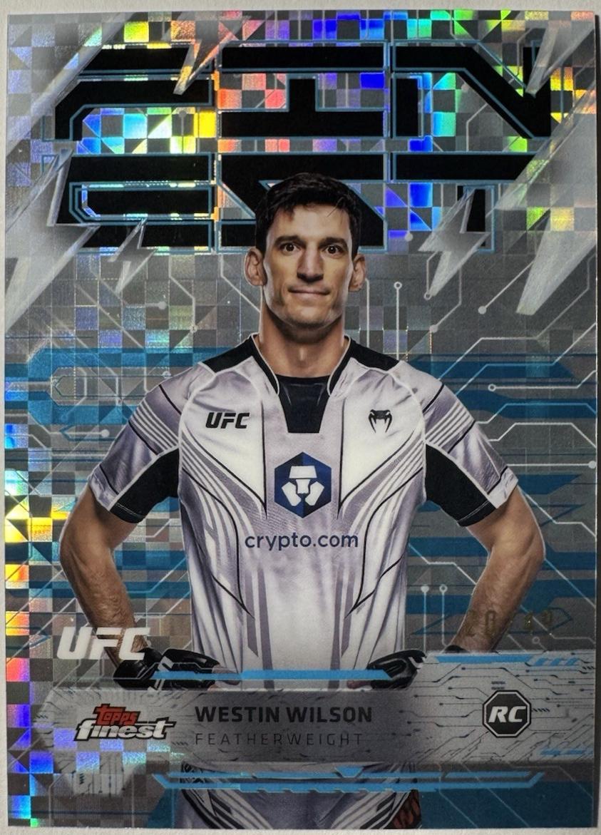 Westin Wilson 2025 Topps Finest UFC Base Rare #223 Blue Checkerboard Refractor