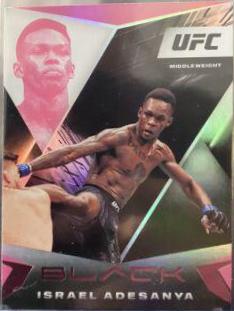 Israel Adesanya 2021 Panini Chronicles UFC Base Black #111 Pink