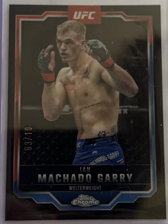 Ian Machado Garry 2025 Topps Chrome UFC Base #163 Black Refractor