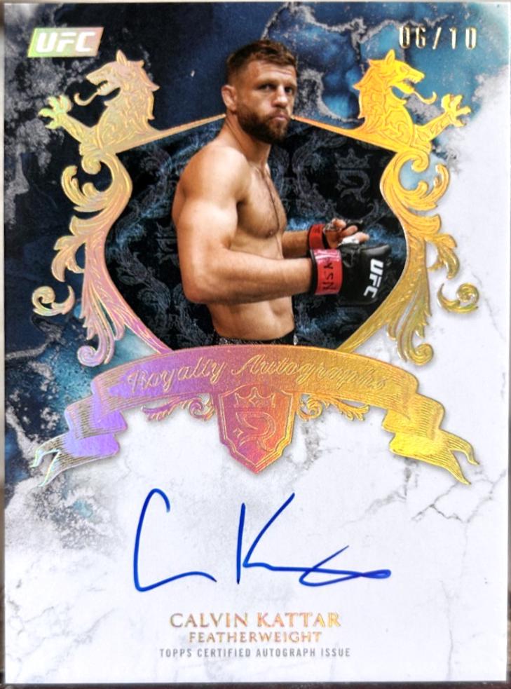 Calvin Kattar 2025 Topps Royalty UFC Royalty Autographs #RY-CK Gold