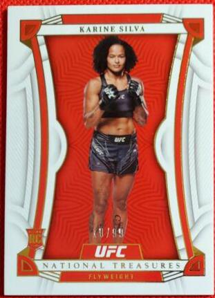 Karine Silva 2023 Panini Chronicles UFC Base National Treasures #437 Green