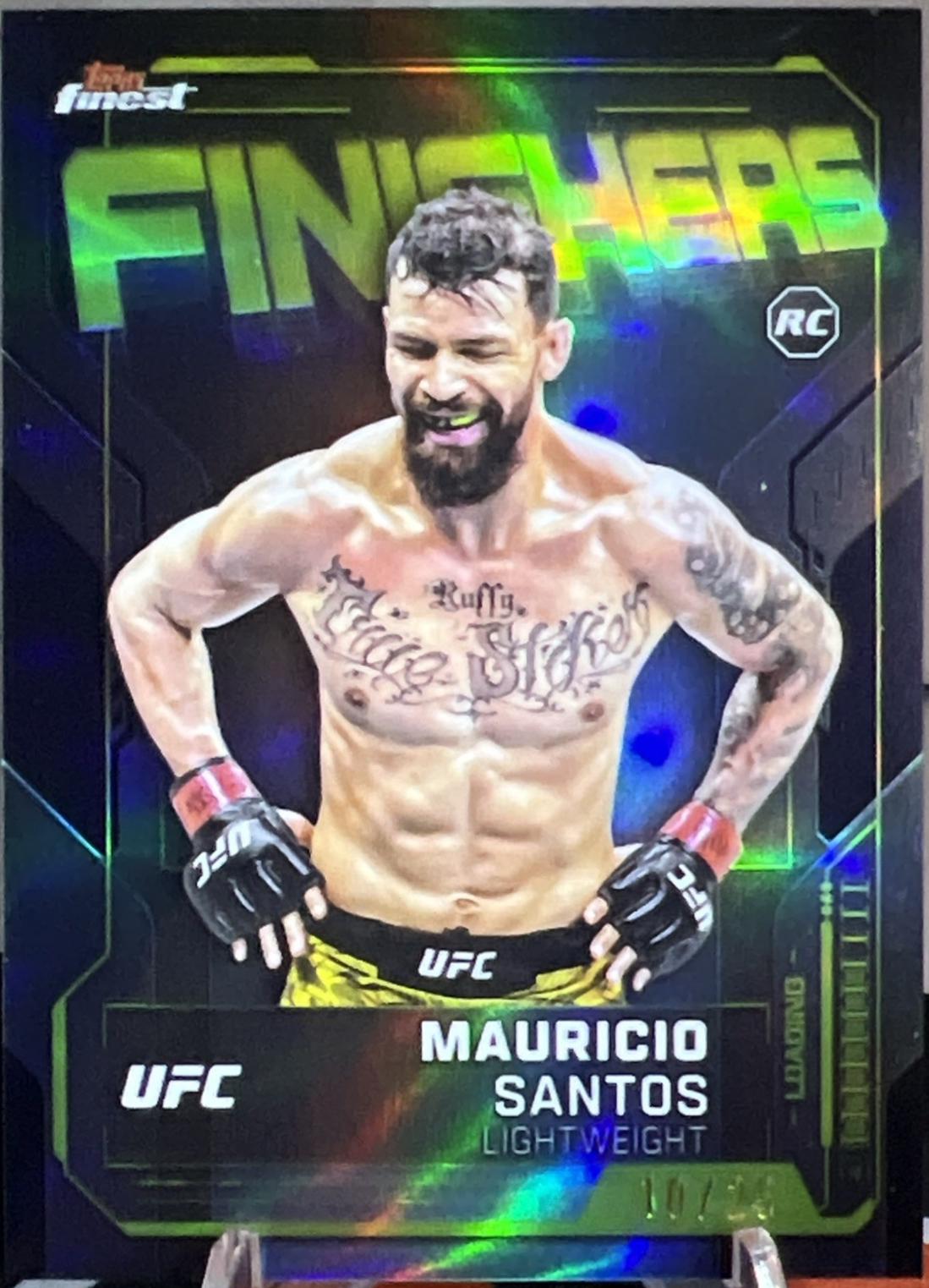 Mauricio Ruffy 2025 Topps Finest UFC Finishers #FN-25 Black Refractor
