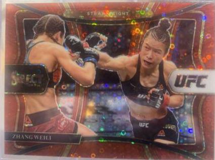 Zhang Weili 2021 Panini Select UFC Octagonside #291 Red Disco
