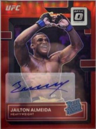 Jailton Almeida 2023 Panini Donruss Optic UFC Base Rated Rookies Signatures #106 Red