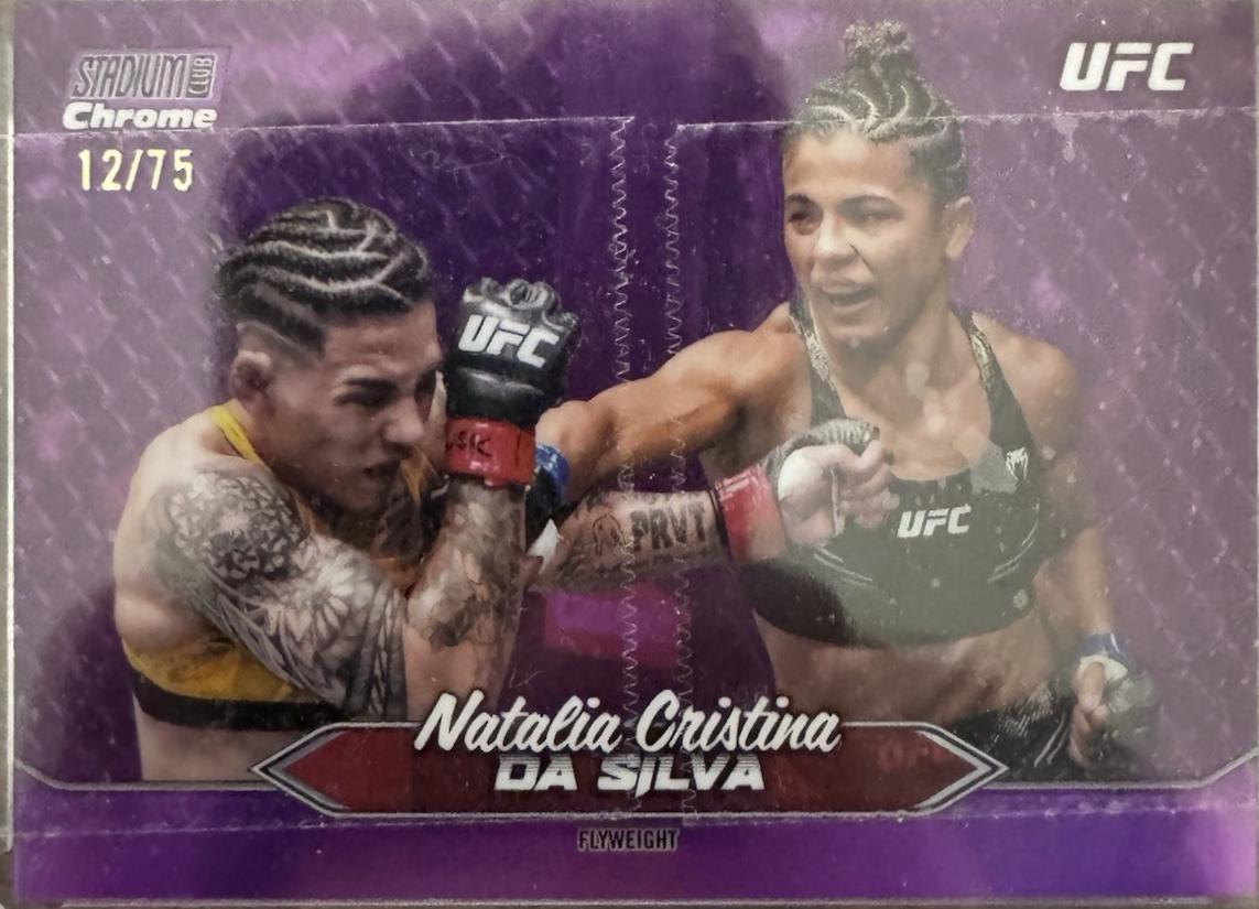 Natalia Silva 2025 Topps Stadium Club UFC Base Chrome #C-60 Superfractor