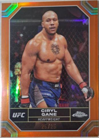 Ciryl Gane 2024 Topps Chrome UFC Base #47 Orange Refractor