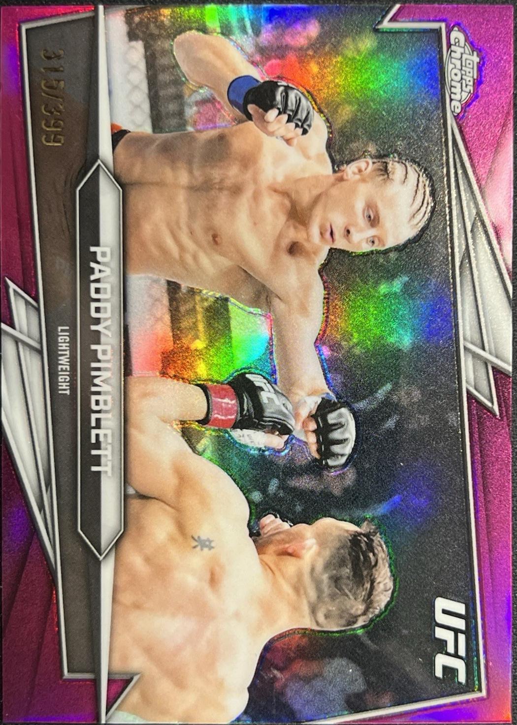 Paddy Pimblett 2026 Topps Chrome UFC Base #23 Pink Refractor