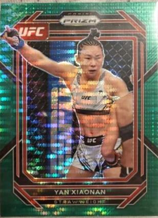 Yan Xiaonan 2023 Panini Prizm UFC Base #188 Green Pulsar