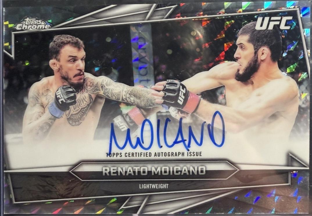 Renato Moicano 2026 Topps Chrome UFC Base Autographs #BAV-RM Geometric Refractor