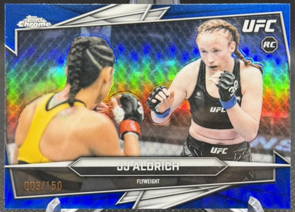 JJ Aldrich 2026 Topps Chrome UFC Base #29 Blue Refractor