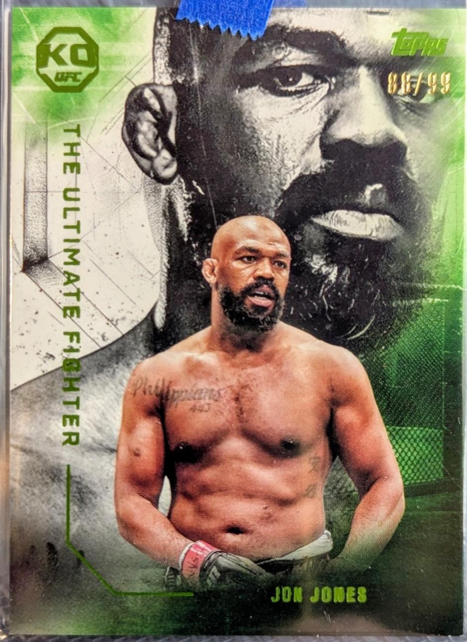Jon Jones 2025 Topps Knockout UFC The Ultimate Fighter #UF-11 Lime Green