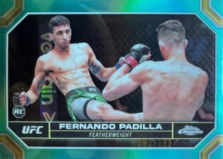 Fernando Padilla 2024 Topps Chrome UFC Base #35 Aqua Refractor