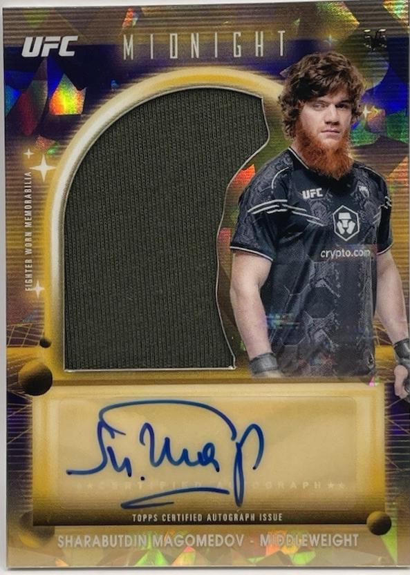 Shara Magomedov 2025 Topps Midnight UFC Relic Autographs #VRA-SM Moon Beam
