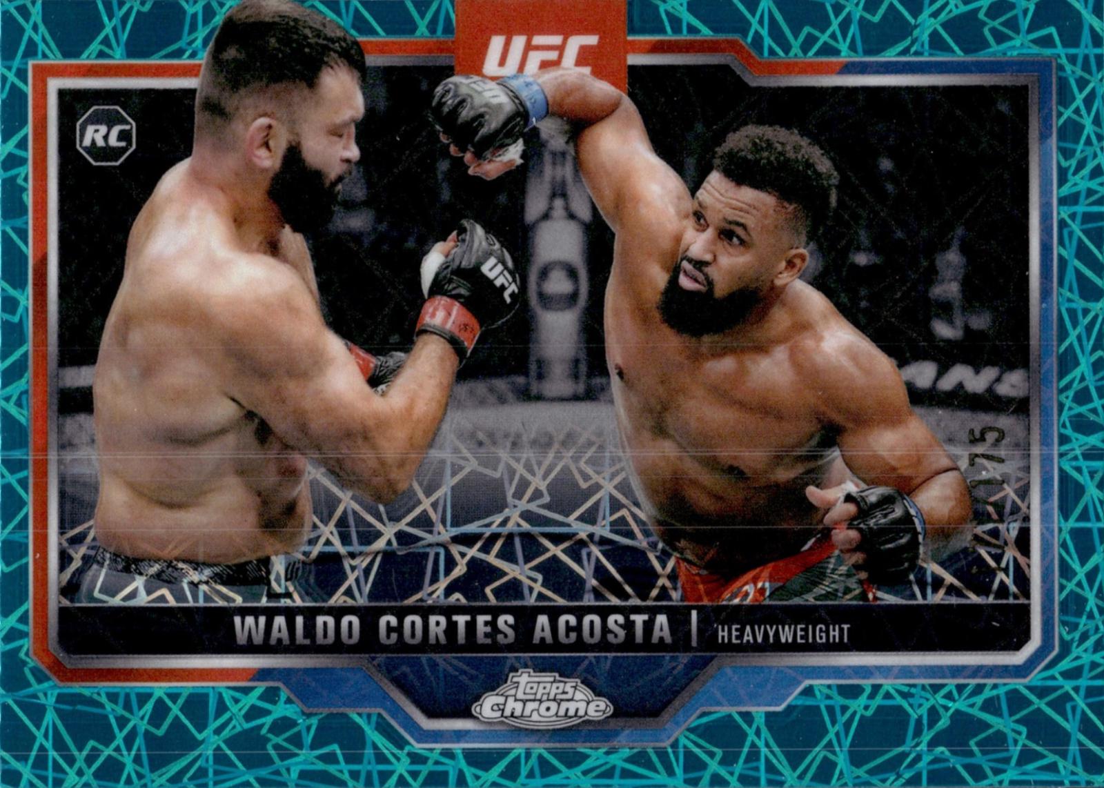 Waldo Cortes Acosta 2025 Topps Chrome UFC Base #19 Teal Lazer Refractor