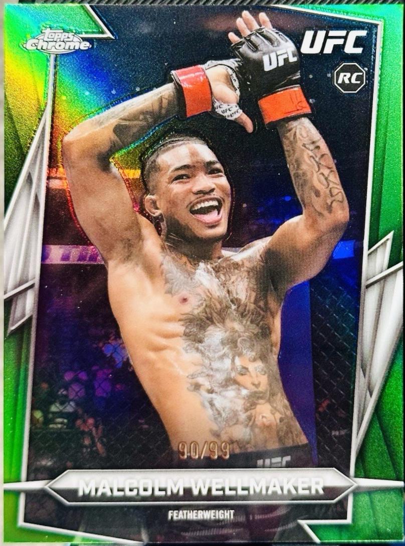 Malcolm Wellmaker 2026 Topps Chrome UFC Base #118 Green Refractor