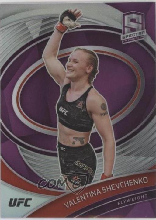Valentina Shevchenko 2021 Panini Chronicles UFC Base Spectra #298 Purple