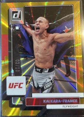 Kai Kara-France 2023 Panini Donruss UFC Base #104 Gold Laser