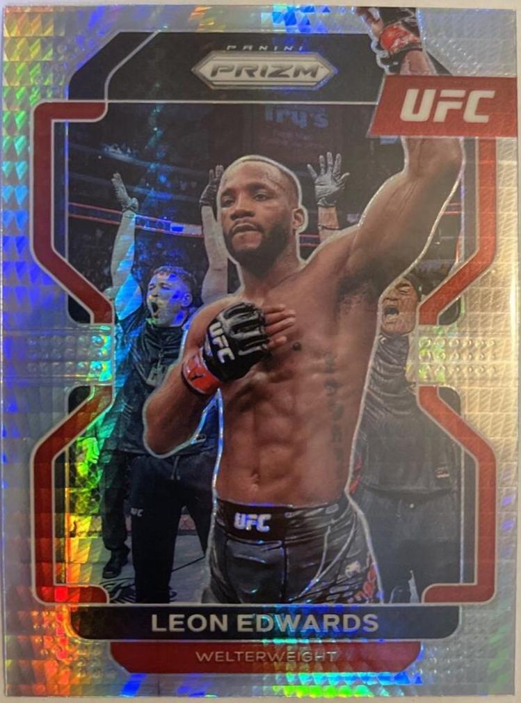 Leon Edwards 2022 Panini Prizm UFC Base #108 Hyper