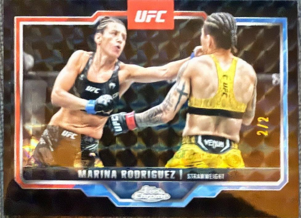 Marina Rodriguez 2025 Topps Chrome UFC Base #145 Black Geometric Refractor