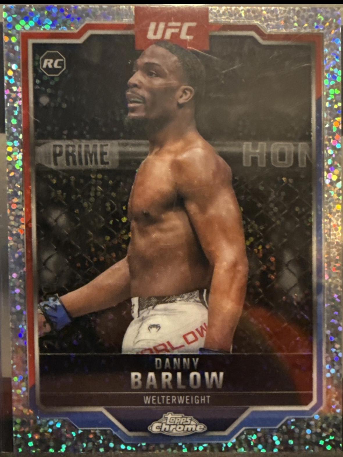 Danny Barlow 2025 Topps Chrome UFC Base #179 Speckle Refractor