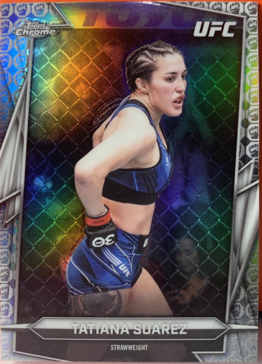 Tatiana Suarez 2026 Topps Chrome UFC Base #92 UFC Glove Refractor